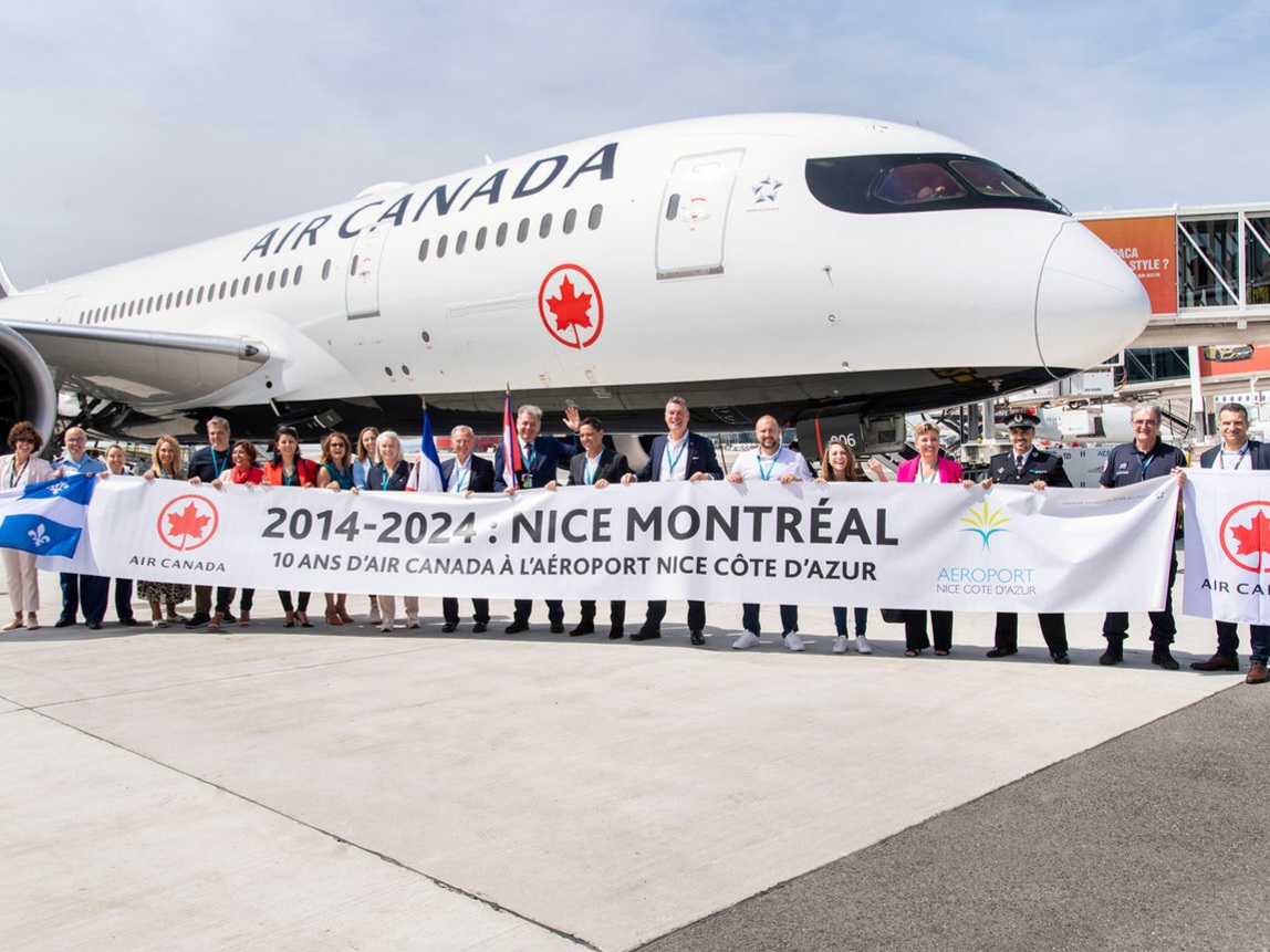 Air Canada célèbre les 10 ans de sa desserte de Nice