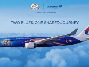 
Malaysia Airlines met aux couleurs du cricket indien l’un de ses Airbus A330-300, avec une livrée spécialement dédiée à la