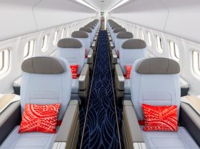 Avec un siège de chaque côté de l’allée et seulement 26 places, Air Tahiti fait entrer le transport inter-îles dans une nou
