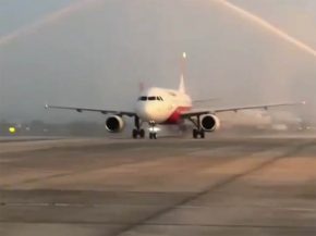 Air Albania, issue d’une co-entreprise entre Turkish Airlines et l’Etat albanais a inauguré son premier vol passagers opéré