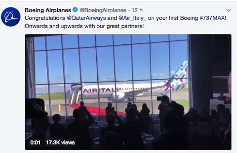 Air Italy réceptionne son premier 737 MAX 8 1 Air Journal