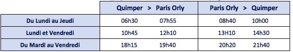Chalair relie Quimper-Bretagne à Paris-Orly 1 Air Journal