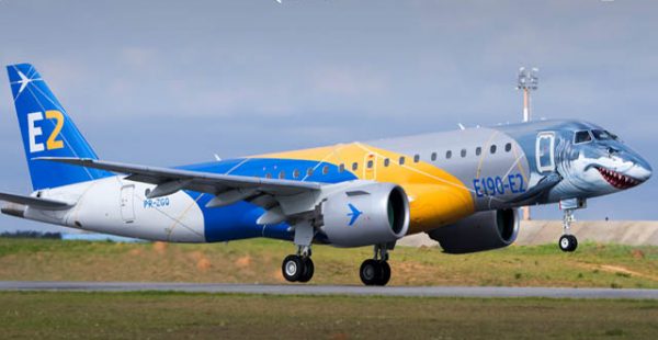 Embraer a annoncé que l’E190-E2  Shark  avec sa livrée de requin a achevé sa tournée de démonstration mondiale de cinq