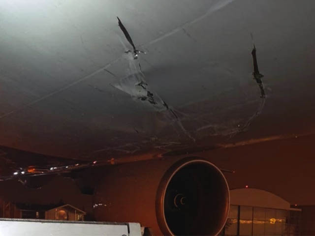 Le 777 d’El Al endommagé : Netanyahou forcé de reporter son départ (photos) 1 Air Journal