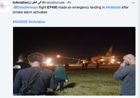 Atterrissage d’urgence à Adélaïde sur un vol Etihad 41 Air Journal