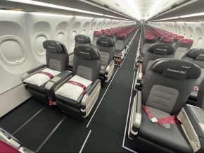 
Avec Premium BIZ, Eurowings introduit sur Airbus A320neo une vraie cabine à deux sièges de front de chaque côté du couloir, r