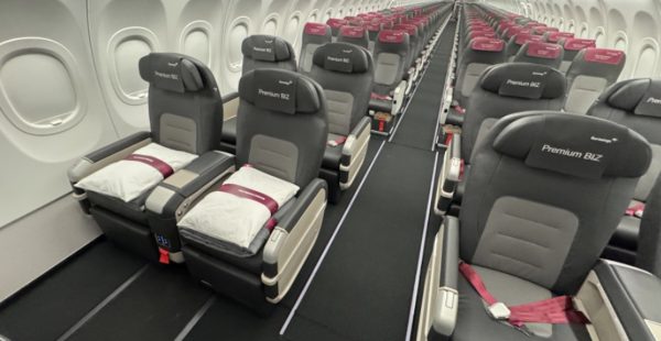 
Avec Premium BIZ, Eurowings introduit sur Airbus A320neo une vraie cabine à deux sièges de front de chaque côté du couloir, r