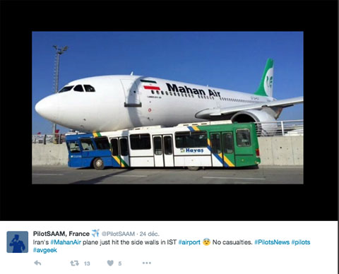 Air-journal-Mahan Air Istanbul bus Twit