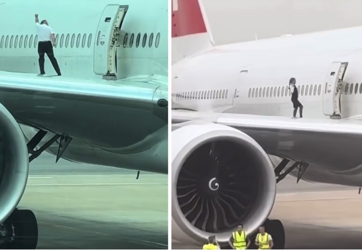 Des PNC de SWISS marchent sur les ailes de l’avion lors d’une séance photo non autorisée (vidéo)