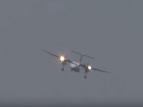 Insolite. Un spotter a mis en ligne les images impressionnantes de l’atterrissage d’un DASH 8 Q-400 d’Eurowings à l aéropo