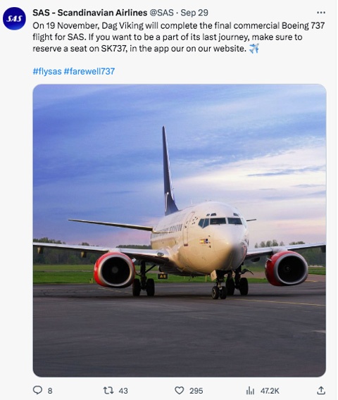 SAS : fait ses adieux au 737, intéresse le fonds Apollo 19 Air Journal