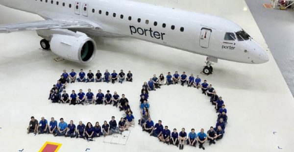 
Porter Airlines a franchi une nouvelle étape de sa croissance en prenant livraison de son 50e Embraer E195‑E2, devenant l’un