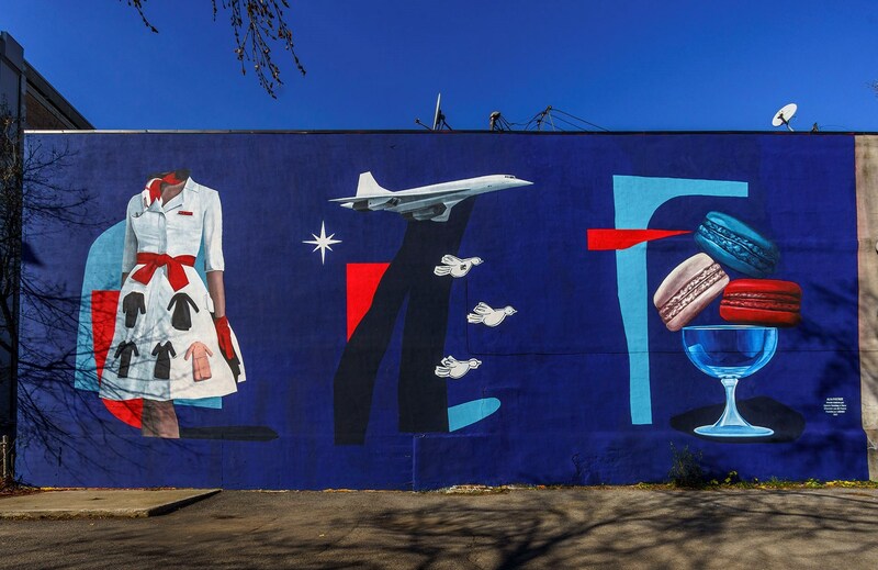 Air France : une fresque murale saluant ses 90 ans d’élégance à Montréal
