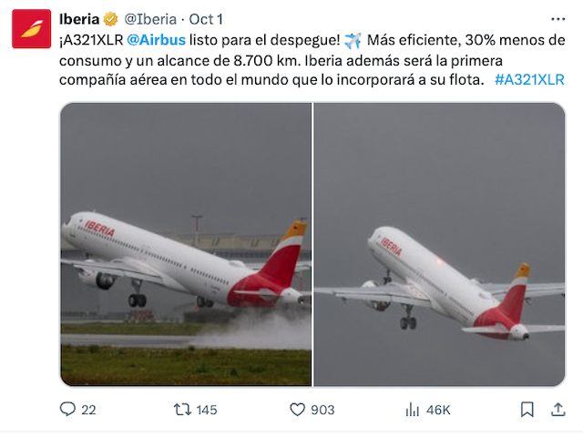 Le premier A321XLR d’Iberia se dévoile lors d’un vol test, avant livraison 38 Air Journal