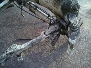 Air-journal train d'atterissage cassé Comair