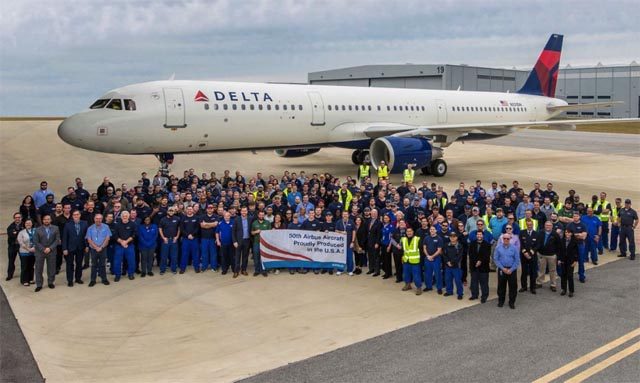 Airbus assemble son 50ème avion de la famille A320 aux Etats-Unis (photo) 44 Air Journal