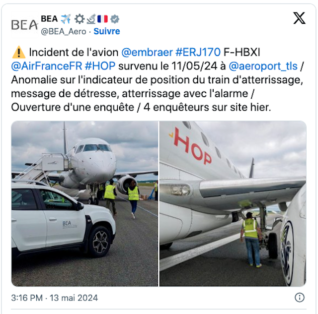 Enquête du BEA concernant un vol Air France avec des joueurs du Stade Français 1 Air Journal