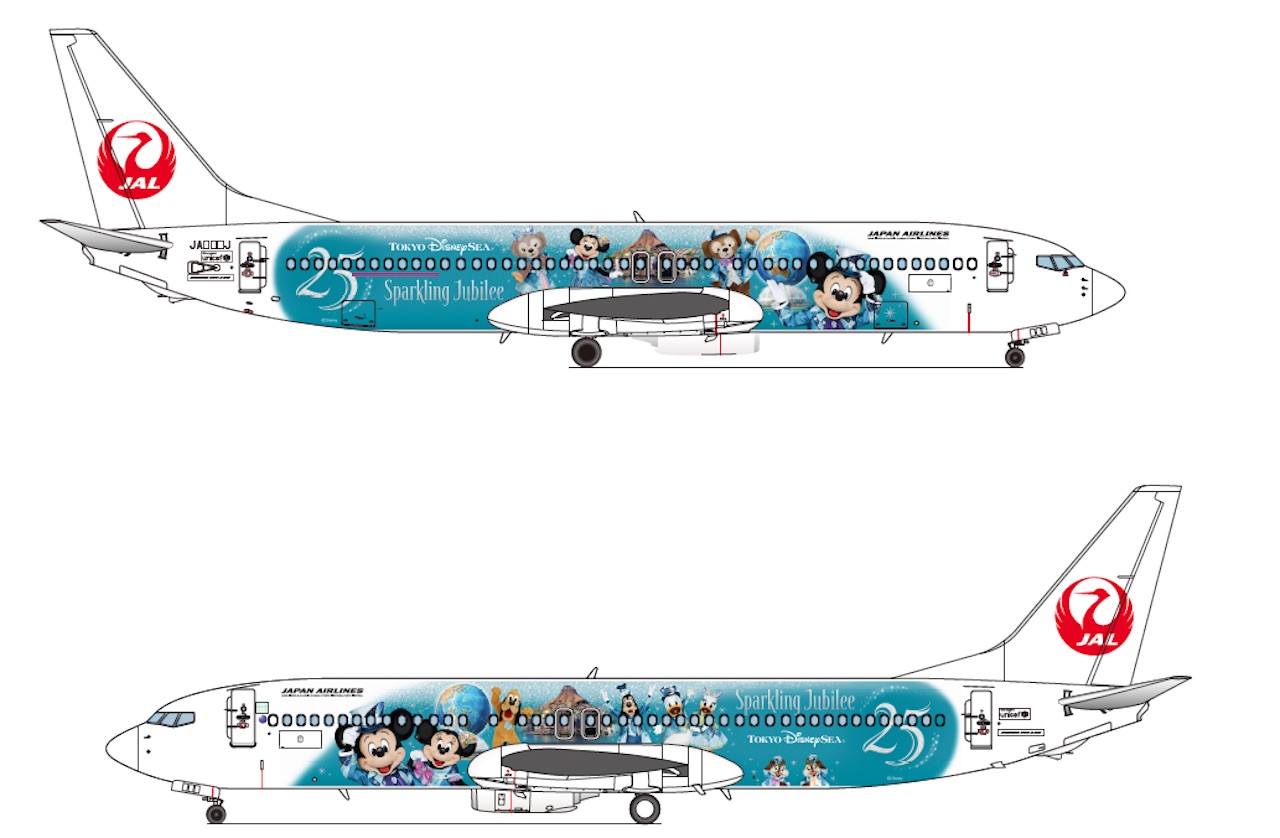 Un Boeing 737-800 Japan Airlines aux couleurs du 25ᵉ anniversaire de Tokyo DisneySea 1 Air Journal