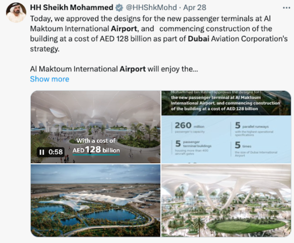 Dubaï annonce la construction du plus grand terminal aéroportuaire du monde pour 34 milliards de dollars 81 Air Journal