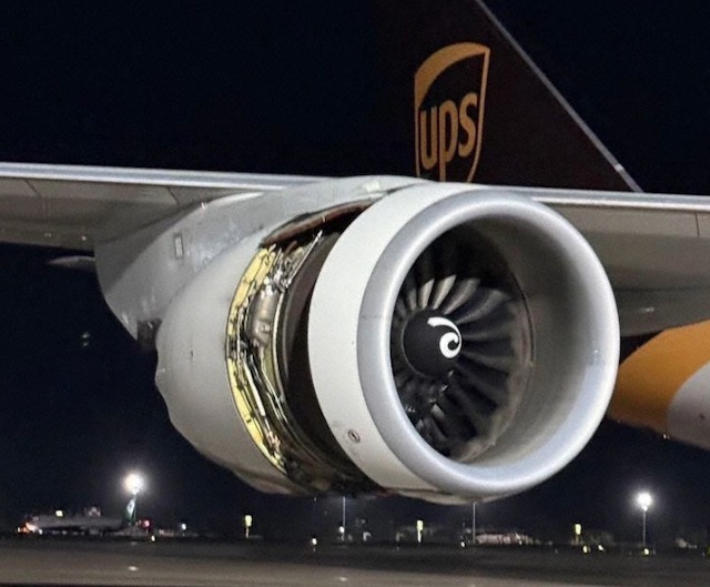 Typhon à Taiwan : la nacelle-moteur d’un 747 d’UPS fait un « strike » (contact) à l'atterrissage avec la piste 64 Air Journal