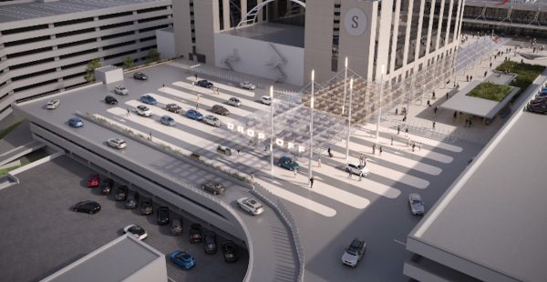 
Les travaux préparatoires pour l’aménagement du nouveau Drop-off (dépose-minute), qui se trouvera derrière l’hôtel Shera