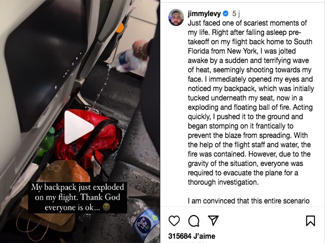 Les passagers de JetBlue évacués après l'explosion du chargeur portable d'un homme 4 Air Journal