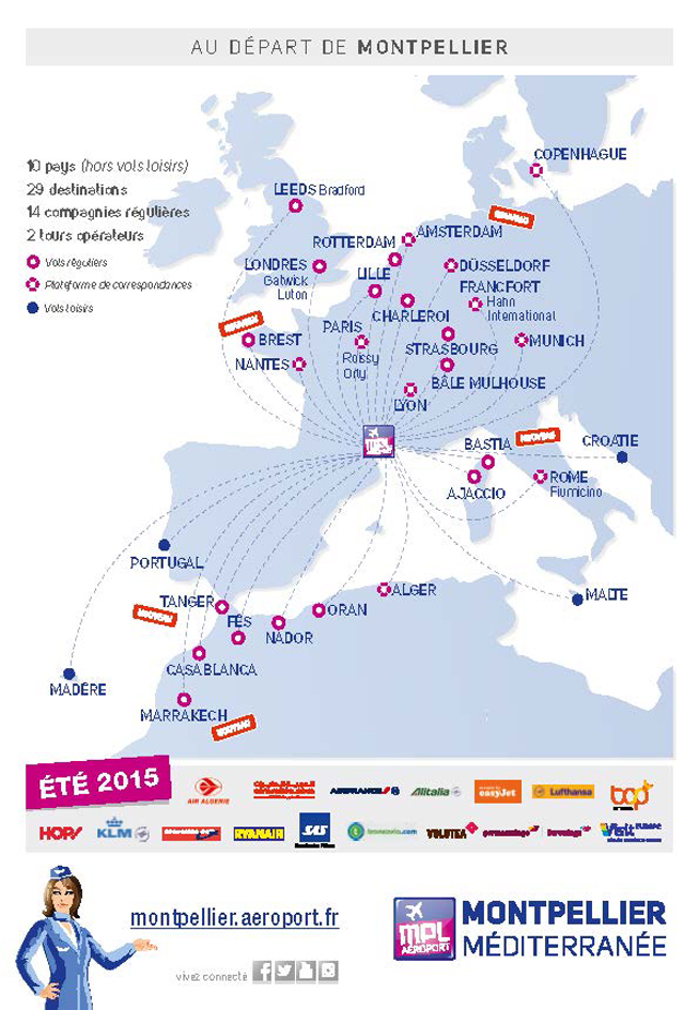 Aéroport Montpellier-Méditerranée : un programme estival avec 5 ...