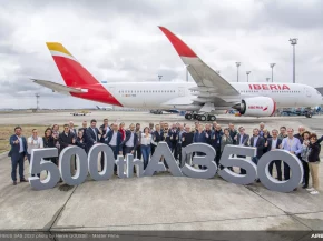 
Le 500ème Airbus A350-900 a été récemment livré à Iberia, la compagnie porte-drapeau espagnole qui a commandé 20 A350 dont