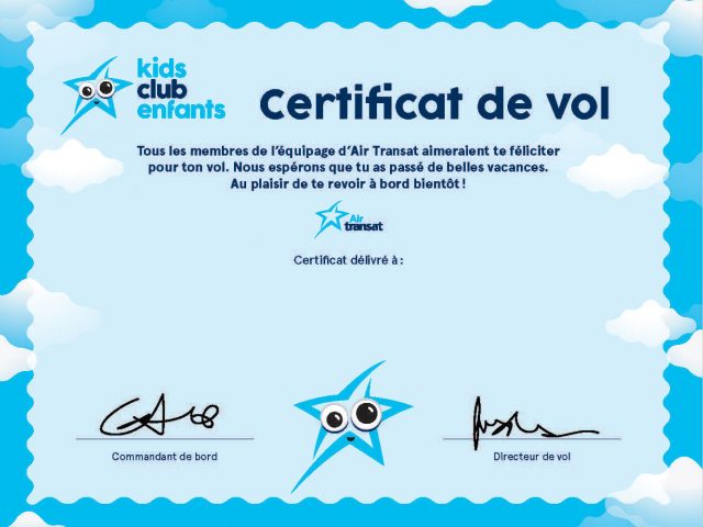 Air Transat fait évoluer son Club Enfants pour les très jeunes passagers 2 Air Journal