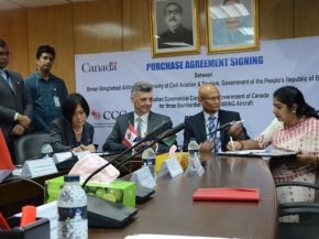 Biman Bangladesh Airlines, compagnie nationale du Bangladesh, vient de signer une convention d’achat avec Canadian Commercial Co