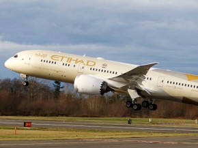 La compagnie aérienne Etihad Airways déploie depuis le début de la saison été un Boeing 787-9 Dreamliner sur le vol quotidien