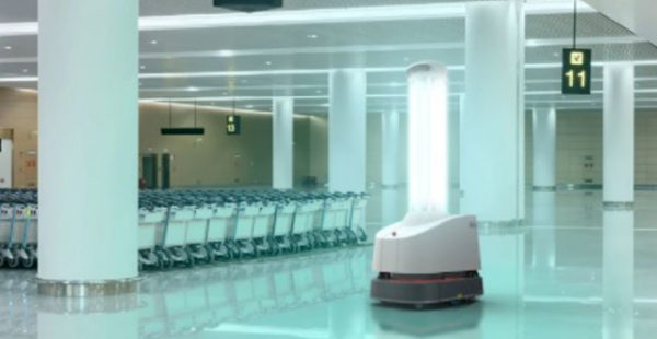 La société américaine UVD Robots commercialise un robot-désinfecteur par rayonnement ultraviolet (UV) pour être utilisé dans