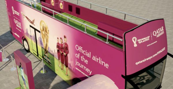 
À 100 jours de la Coupe du Monde de la FIFA au Qatar, la compagnie aérienne Qatar Airways, qui est le transporteur officiel de 