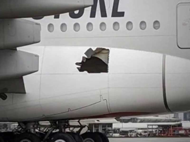 Emirates : un A380 atterrit à Brisbane avec un trou dans la carlingue