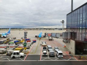 
Le syndicat Verdi représentant les travailleurs de la sécurité des aéroports en Allemagne s’est mis en grève ce jeudi, aff