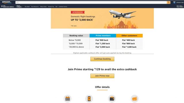 Amazon teste la vente de billets d'avion en Inde 27 Air Journal