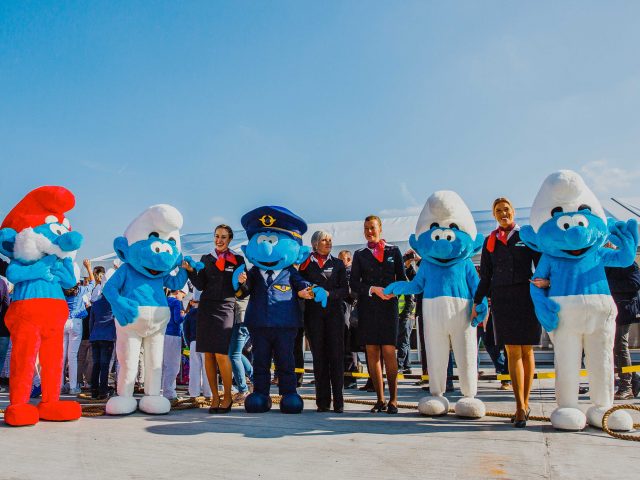 Brussels Airlines : un Airbus A320 se fait schtroumpfer (photo) 4 Air Journal Brussels Airlines : un Airbus A320 se fait schtroumpfer (photo) 4 Air Journal