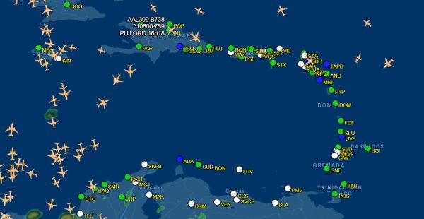 
Les autorités américaines ont interdit temporairement à leurs compagnies aériennes de survoler une large partie des Caraïbes