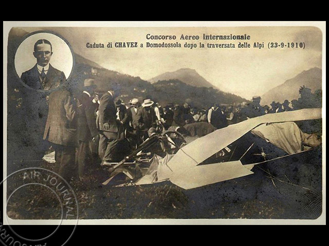 Le 27 septembre 1910 dans le ciel : Géo Chavez ne survit pas à sa chute￼