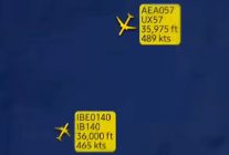 
Deux avions de ligne espagnols avec des passagers à bord se sont frôlés en plein vol au-dessus de l’océan Atlantique le 10 