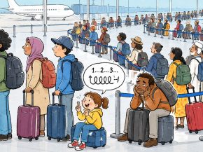 
  Arrivés à l’aéroport de Bruxelles (BRU) le jeudi 24 septembre à 7h15, nous étions dans la file d’attente pour les pas