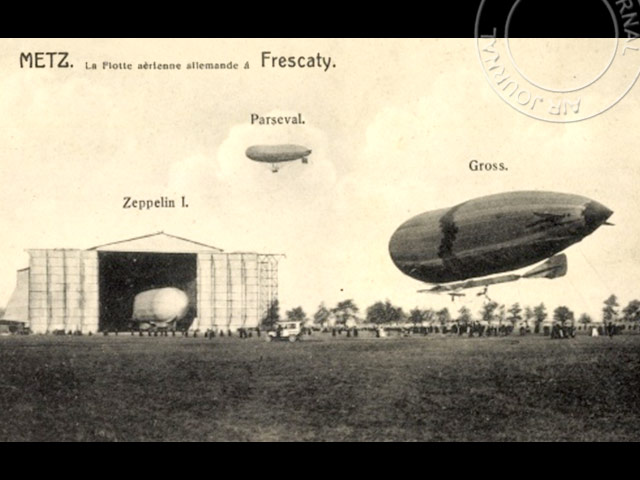 Le 20 novembre 1909 dans le ciel : Les « Parseval I » et « Gross II » arrivent à Metz
