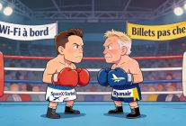 
Le spectaculaire bras de fer entre Elon Musk, patron de Starlink et Michael O’Leary, patron de Ryanair, a pris, ces derniers jo