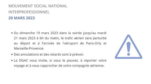 Grève dans l'aérien ce lundi : des annulations à Paris-Orly et à Marseille-Provence 20 Air Journal
