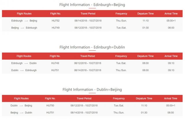 Hainan Airlines inaugure sa liaison triangulaire Pékin-Dublin via Edimbourg 1 Air Journal