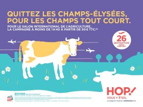 HOP! Air France lance une campagne publicitaire au sein de la capitale à l’occasion de la 55ème édition du Salon Internationa