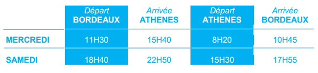 air-journal-horaires-athenes-bordeaux-aegean-airlines