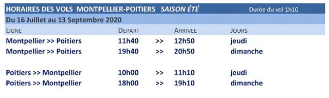 Chalair va ouvrir une liaison estivale Poitiers-Montpellier 1 Air Journal