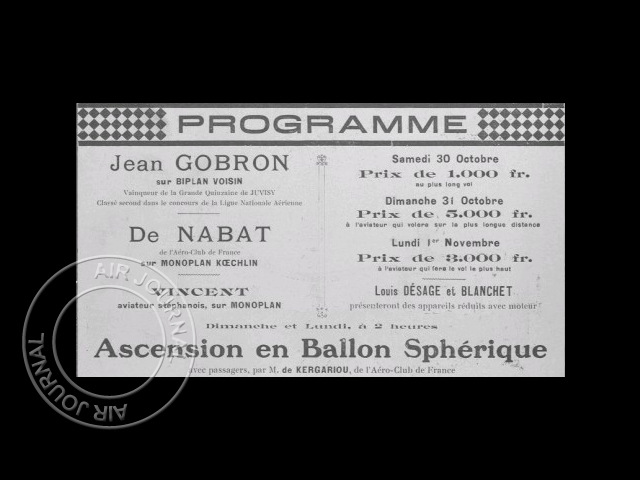 Le 31 octobre 1909 dans le ciel : Meeting de Saint-Etienne : les forces de l’ordre s’invitent à la « fête »