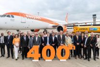 
La low cost britannique easyJet a réceptionné la semaine dernière son 400ème avion Airbus, un A321neo.
La cérémonie de remi